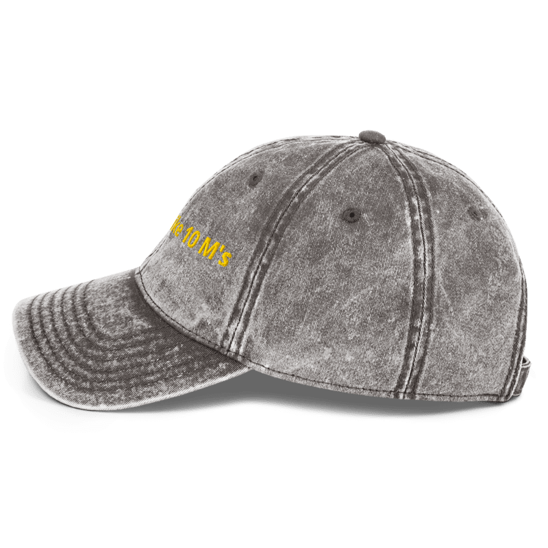 "10 M's" Vintage Distressed Hat