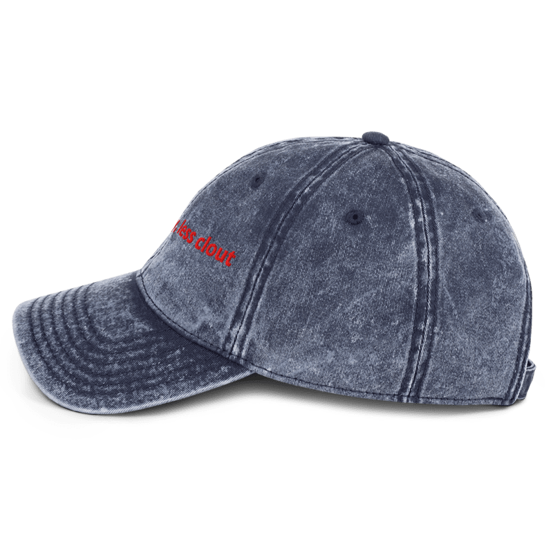 "More money, less Clout" Vintage Distressed Hat
